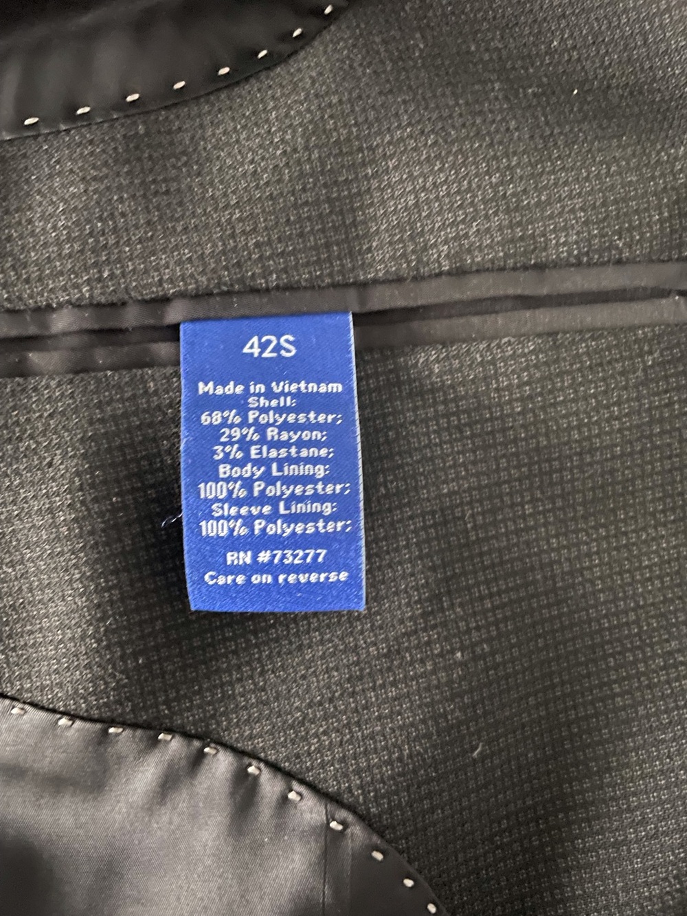 APT.9 Premier Flex Slim Fit Men's Blazer, 42S. - Picture 9 of 9